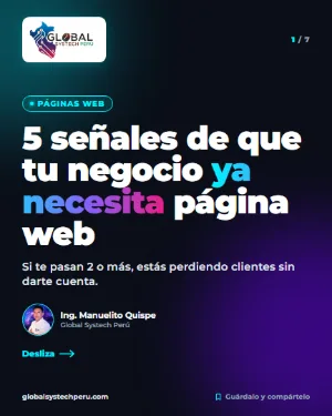 Publicación educativa hecha por Global Systech Perú