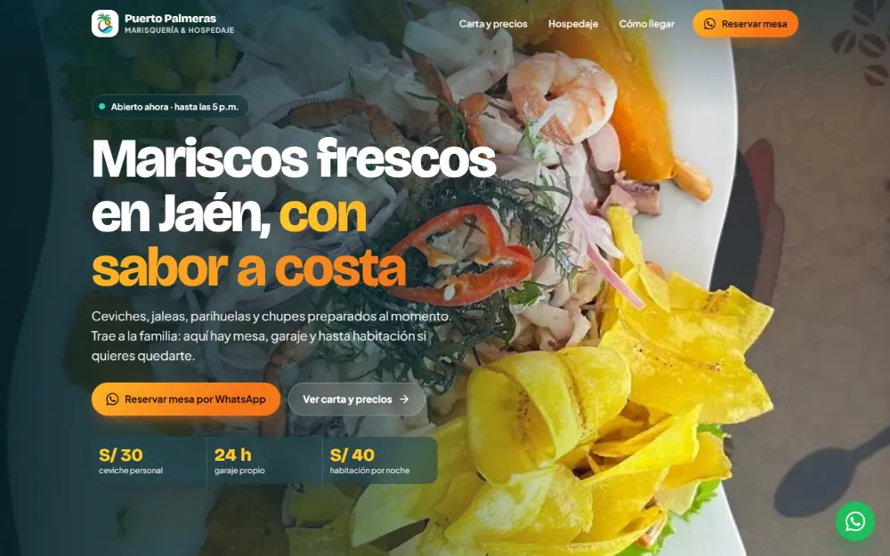 Página web de Puerto Palmeras